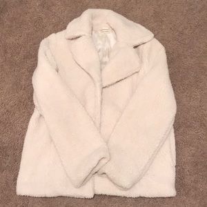 White fur coat